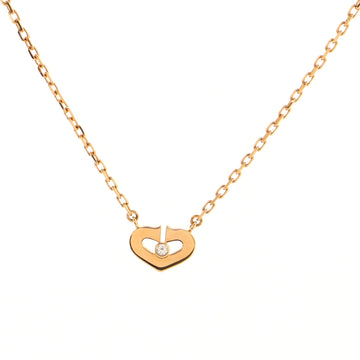 Cartier C Heart de Cartier Pendant Necklace 18K Rose Gold with Diamond XS