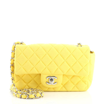 Chanel Classic Single Flap Bag Quilted Jersey Mini