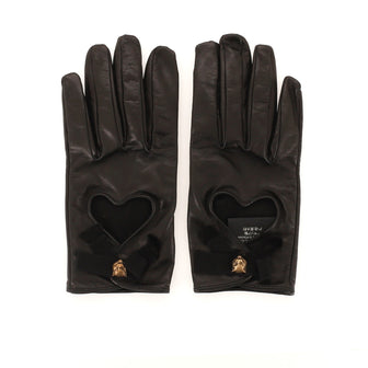 Gucci Feline Heart Gloves Leather