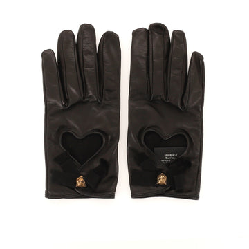 Gucci Feline Heart Gloves Leather
