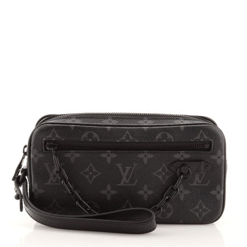 Louis Vuitton Pochette Volga Monogram Eclipse Canvas