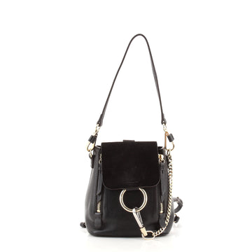 Chloe Faye Backpack Leather and Suede Mini