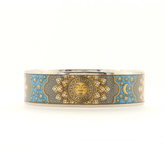 Hermes Bangle Bracelet Printed Enamel Wide