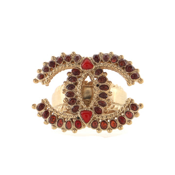 Chanel Giant CC Chain Edge Ring Metal and Enamel