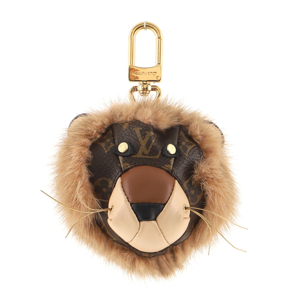 Louis Vuitton Lion Bag Charm and Key Holder Mink with Monogram