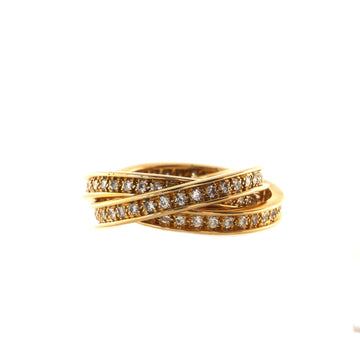 Cartier Trinity Ring 18K Yellow Gold with Diamonds