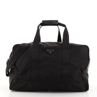 Prada Convertible Weekender Bag Tessuto with Saffiano Leather Large