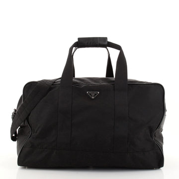 Prada Convertible Weekender Bag Tessuto with Saffiano Leather Large