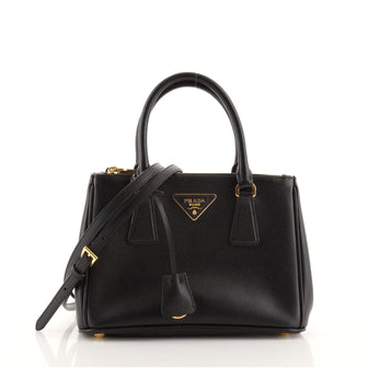 Prada Galleria Double Zip Tote Saffiano Leather Small