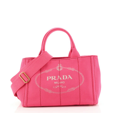 Prada Canapa Convertible Tote Canvas Mini