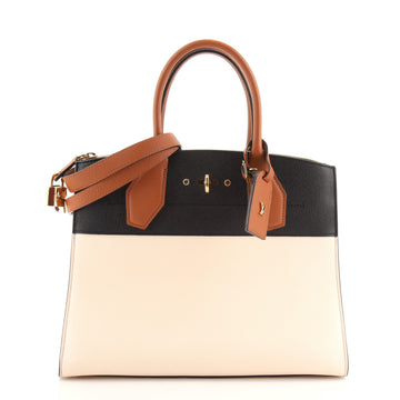 Louis Vuitton City Steamer Handbag Leather MM