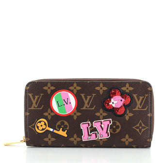 Louis Vuitton Zippy Wallet Limited Edition Patches Monogram Canvas