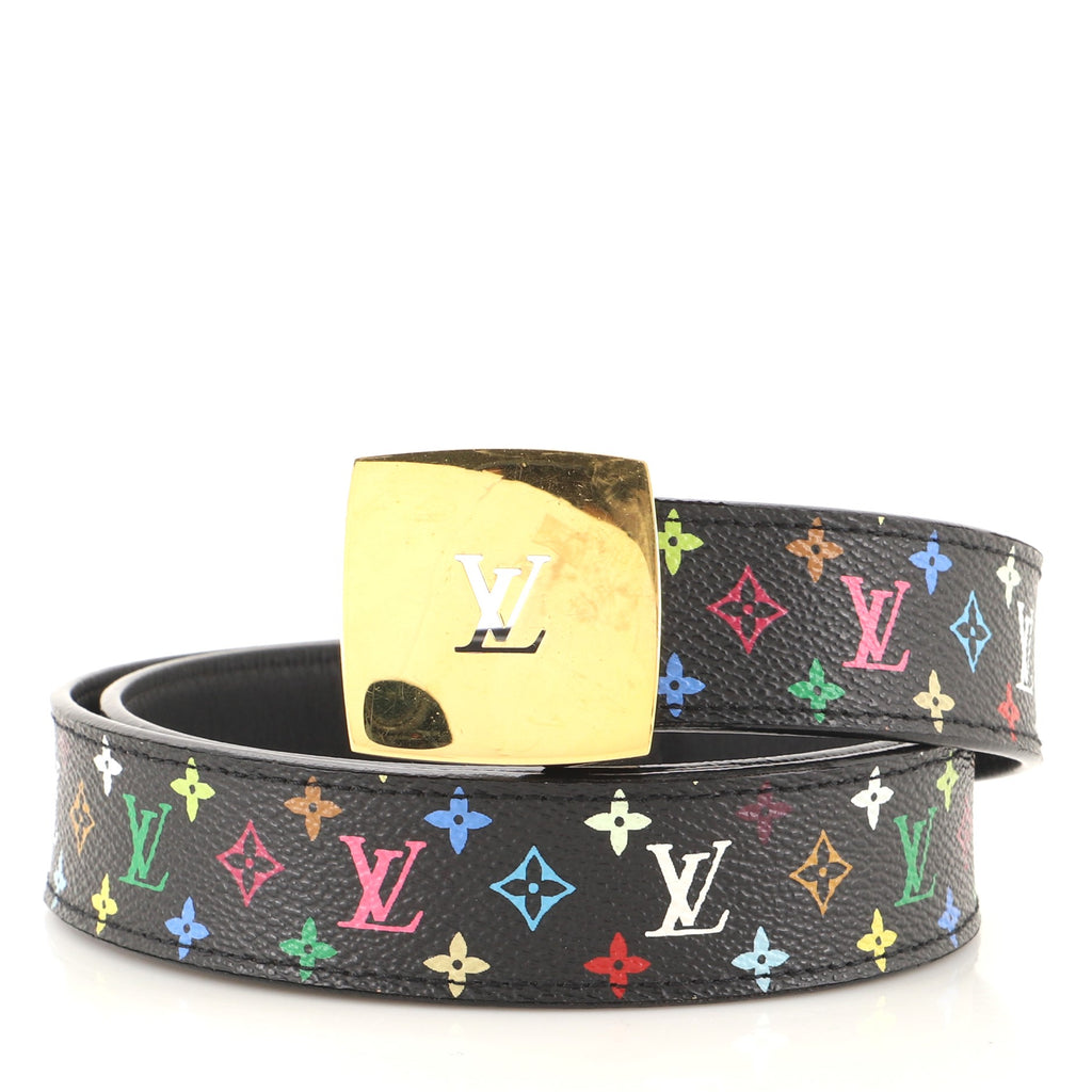 Louis Vuitton LV Cut Reversible Belt Monogram Multicolor and Leather Medium  Black 93458234
