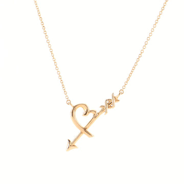 Tiffany & Co. Heart & Arrow Pendant Necklace 18K Rose Gold Small