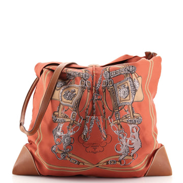 Hermes Silky City Bag Printed Silk and Leather PM