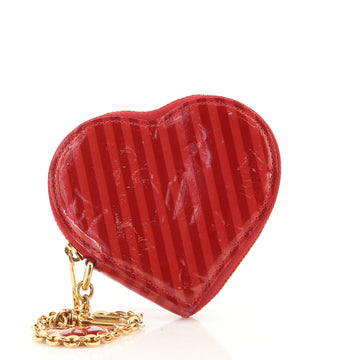 Louis Vuitton Heart Coin Purse Limited Edition Monogram Vernis Rayures