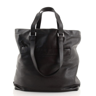 Prada Front Pocket Convertible Tote Leather