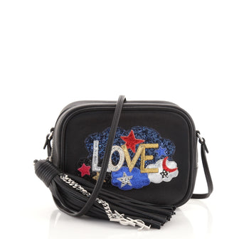 Saint Laurent Classic Monogram Blogger Crossbody Bag Patch Embellished Leather Small