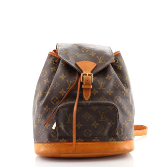 Louis Vuitton Vintage Montsouris Backpack Monogram Canvas MM