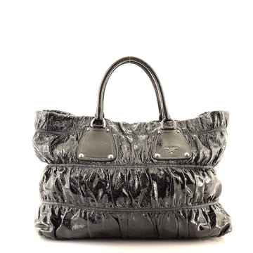Prada Gaufre Tote Patent Medium