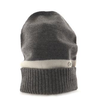 Gucci Interlocking G Striped Beanie Wool