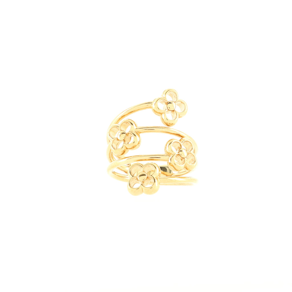 Louis Vuitton Flower Full Ring Metal Gold 935201