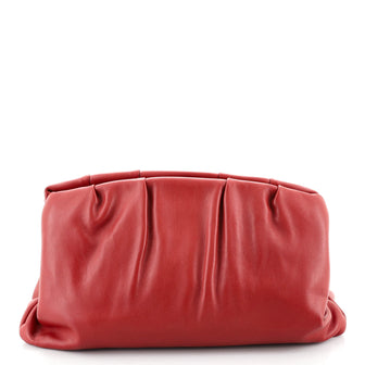 Celine Pleated French Lock Clutch Leather