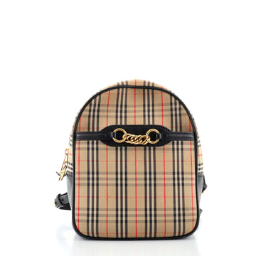 Burberry Link Backpack 1983 Knight Check Canvas Medium