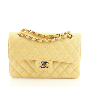 Chanel Classic Double Flap Bag Quilted Iridescent Caviar Small