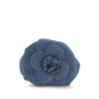 Chanel Camellia Brooch Denim