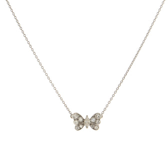 Tiffany & Co. Butterfly Pendant Necklace Platinum and Diamonds