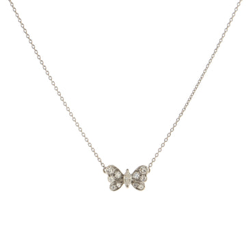 Tiffany & Co. Butterfly Pendant Necklace Platinum and Diamonds
