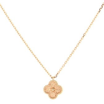 Van Cleef & Arpels Sweet Alhambra Pendant Necklace 18K Rose Gold