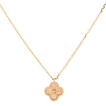 Van Cleef & Arpels Sweet Alhambra Pendant Necklace 18K Rose Gold