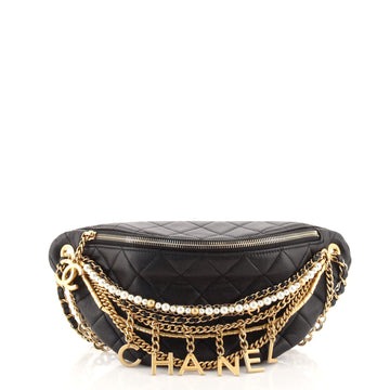 Chanel All About Chains Waist Bag Quilted Lambskin