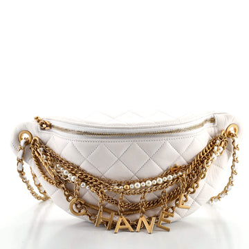 Chanel All About Chains Waist Bag Quilted Lambskin