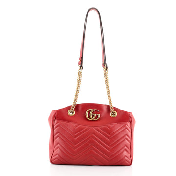Gucci GG Marmont Chain Tote Matelasse Leather Medium