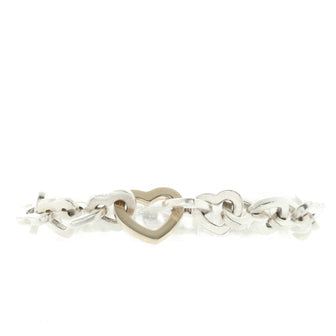 Tiffany & Co. Heart Link Bracelet Sterling Silver and 18K Yellow Gold