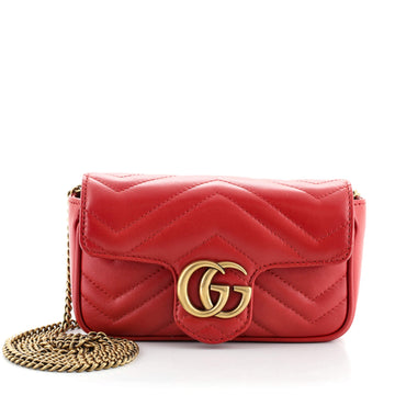 Gucci GG Marmont Flap Bag Matelasse Leather Super Mini