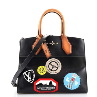 Louis Vuitton City Steamer Handbag Limited Edition World Tour Leather MM