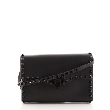 Valentino Rockstud Flip Lock Flap Bag Leather Medium