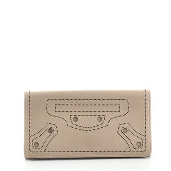 Balenciaga Blackout Flap Wallet Leather