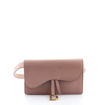 Christian Dior Saddle Rectangular Belt Bag Leather