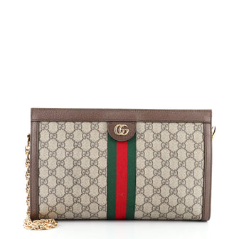 Gucci Ophidia Chain Shoulder Bag GG Coated Canvas Medium