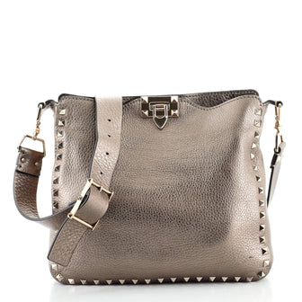 Valentino Rockstud Flip Lock Messenger Bag Leather Small