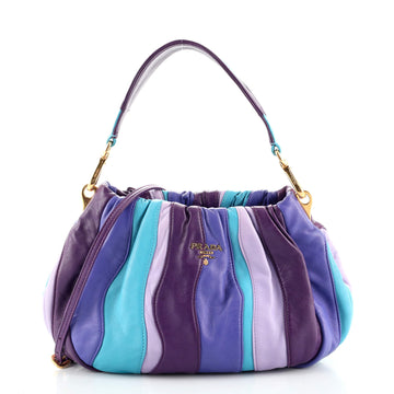 Prada Waves Shoulder Bag Striped Nappa Small