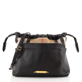 Burberry Little Crush Crossbody Bag Leather and House Check Canvas