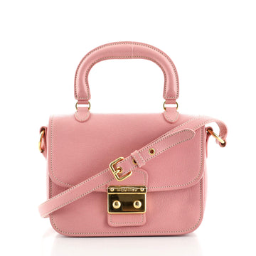 Miu Miu Madras Top Handle Crossbody Bag Leather Small