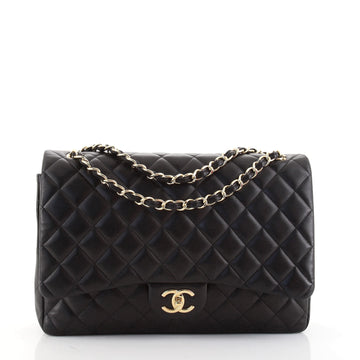Chanel Classic Double Flap Bag Quilted Lambskin Maxi