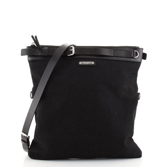 Saint Laurent ID Flat Messenger Bag Canvas Medium